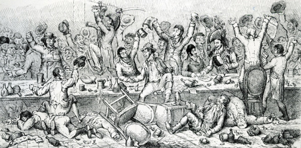 Detail of The Reformers Dinner by English School
