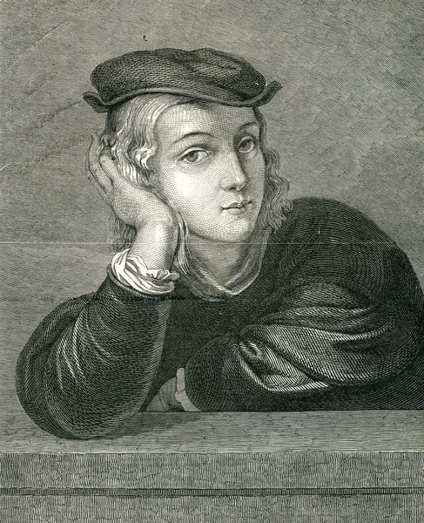 Detail of Raphael at the age of 15 by English School