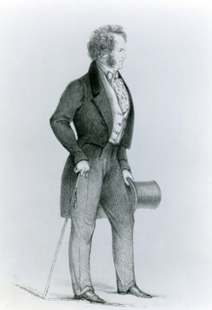 Detail of Sir Edwin Henry Landseer, published by Thomas McLean, 1843 by Count Alfred D'Orsay