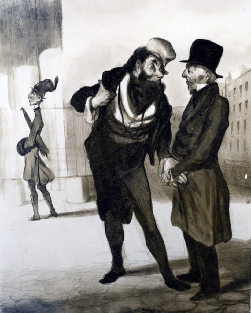Detail of Robert Macaire Agent d'Affaires by Honore Daumier