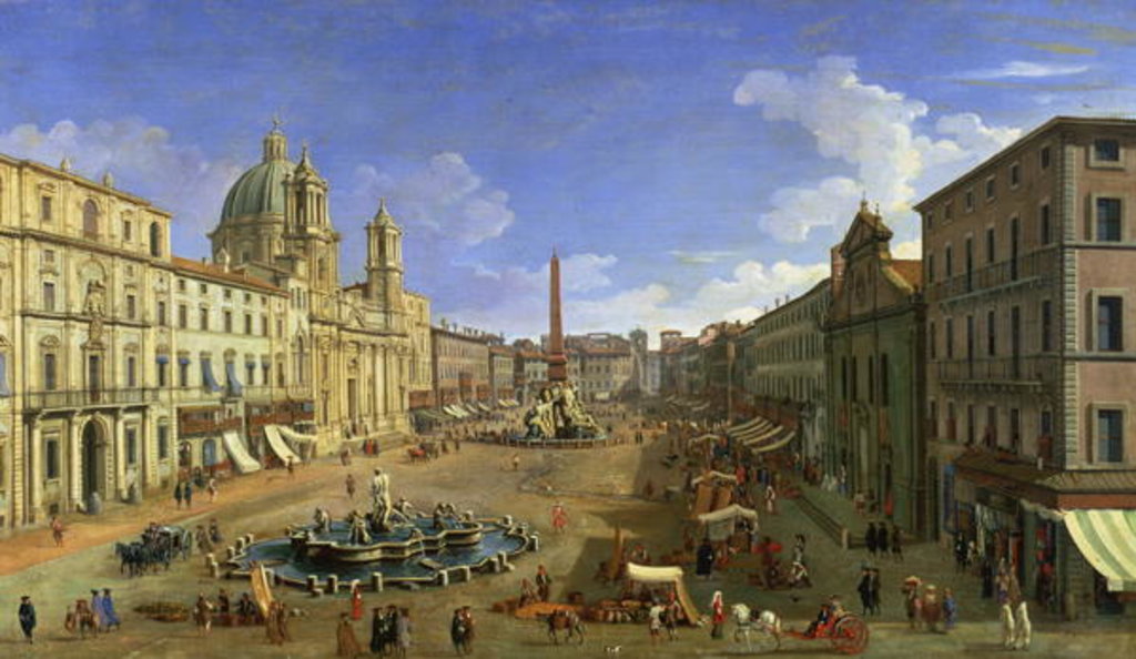 Detail of Piazza Navona, Rome by Canaletto