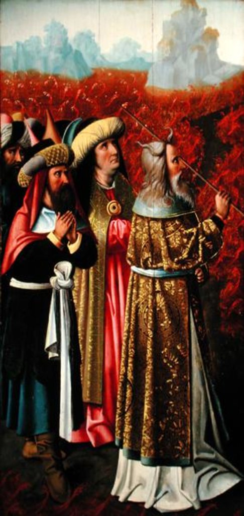 Detail of Moses Parting the Waters of the Red Sea by Colijn de Coter