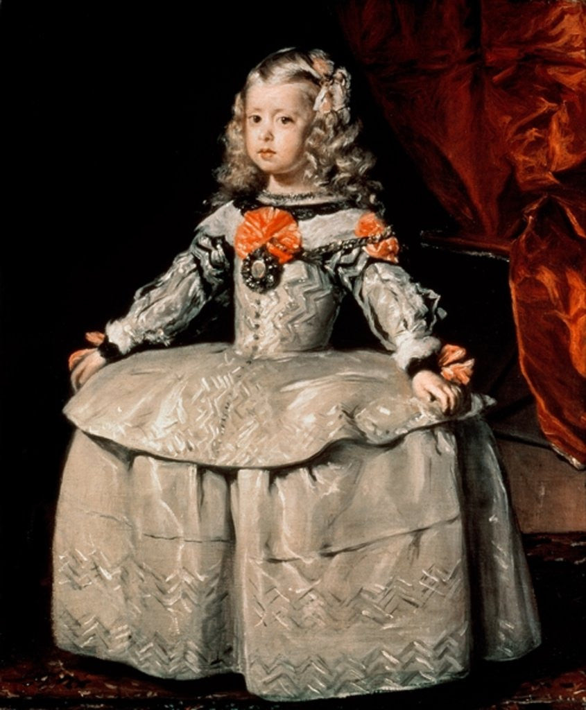 Detail of Portrait of the Infanta Margarita Aged Five by Diego Rodriguez de Silva y Velazquez
