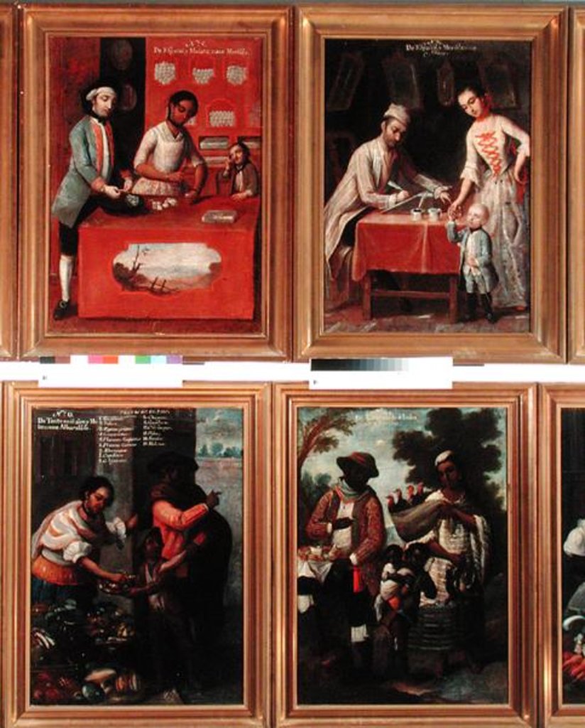 Detail of Four Different Racial Groups by Andres de Islas