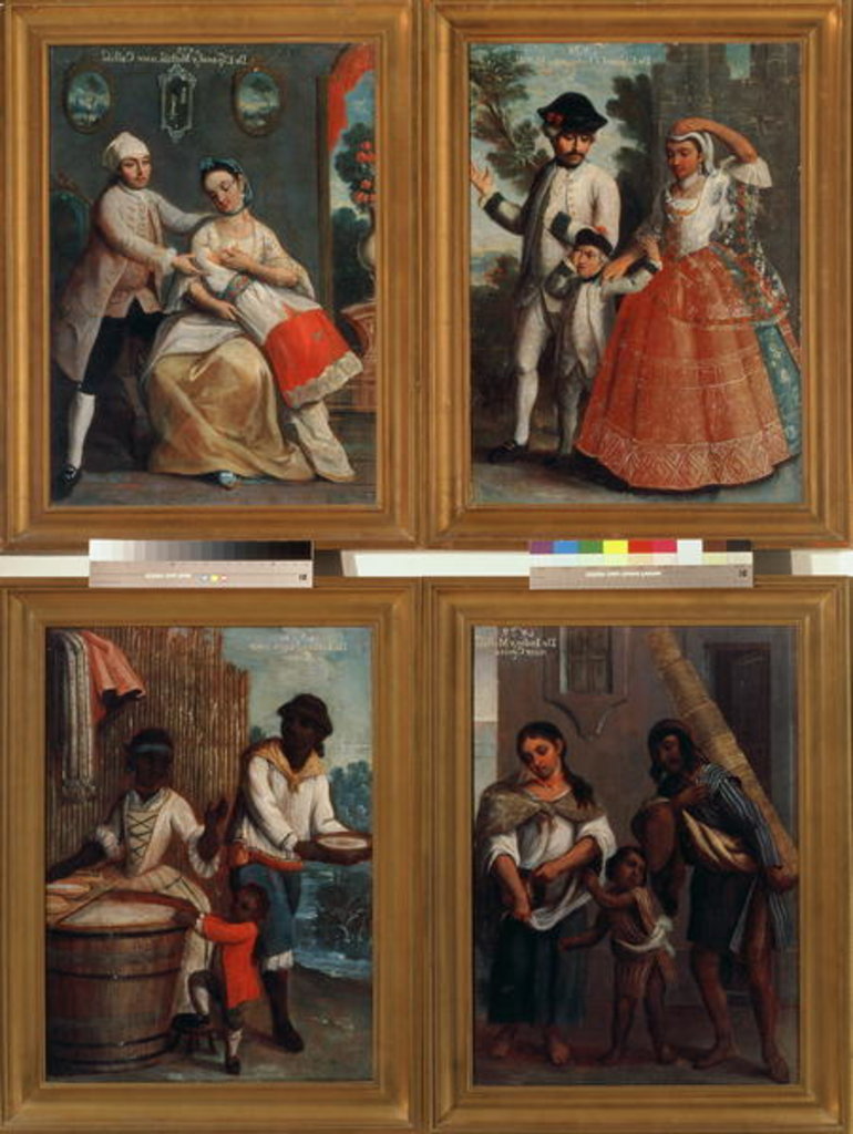 Detail of Four Different Racial Groups by Andres de Islas