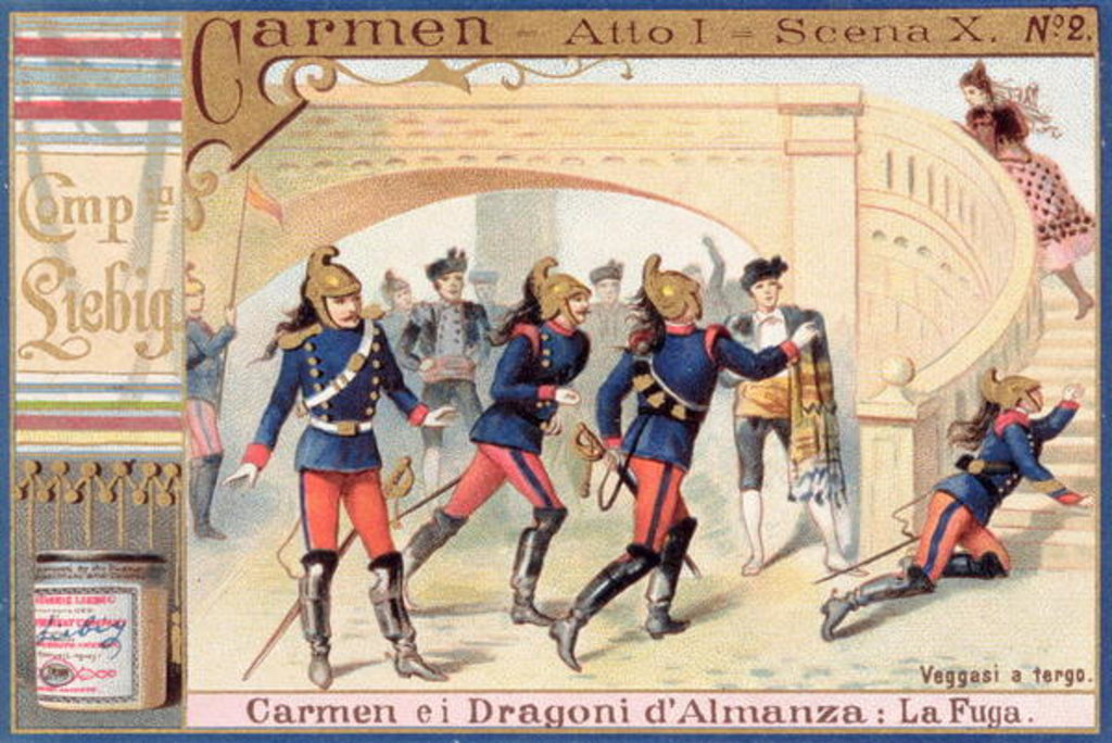 Detail of Decoration for Act I, Scene i of 'Carmen' by Georges Bizet by School Italian