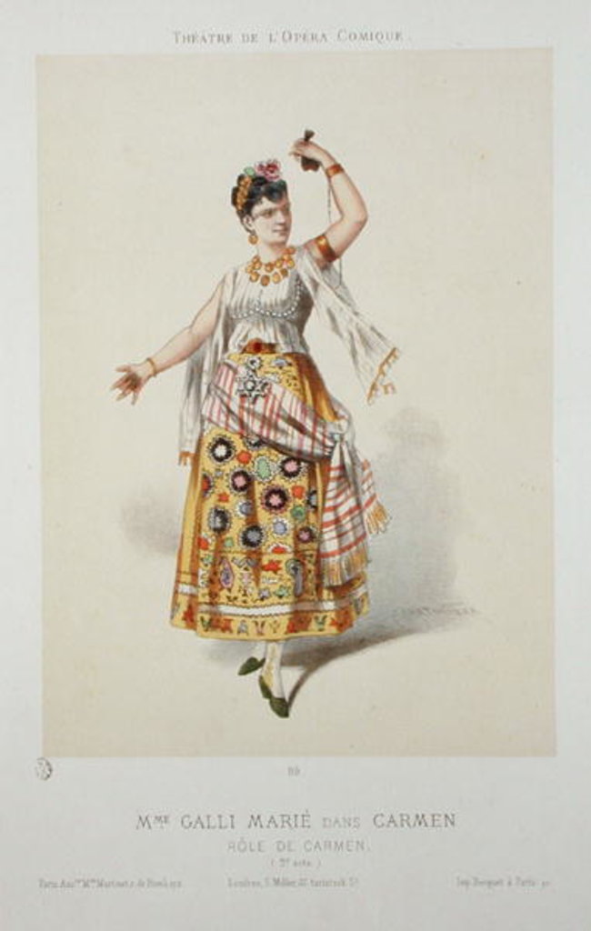 Detail of Galli Marie in the role of Carmen in 'Carmen' by Georges Bizet by French School