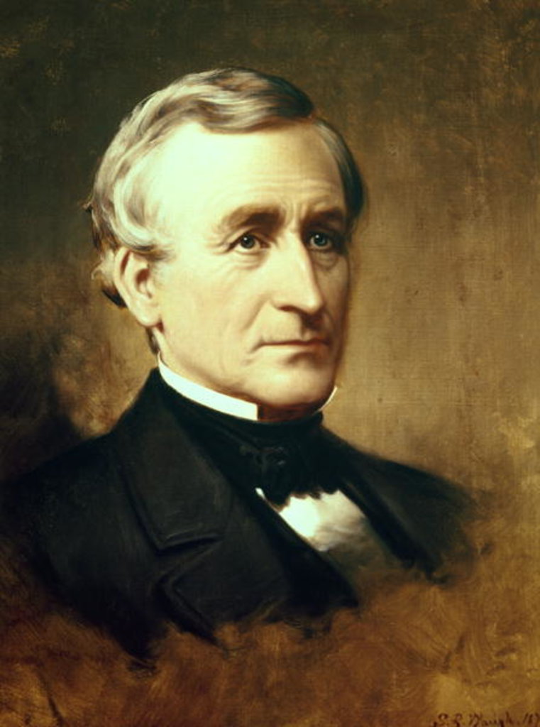 Detail of Portrait of Charles Wilkes 1870 by Samuel Bell Waugh