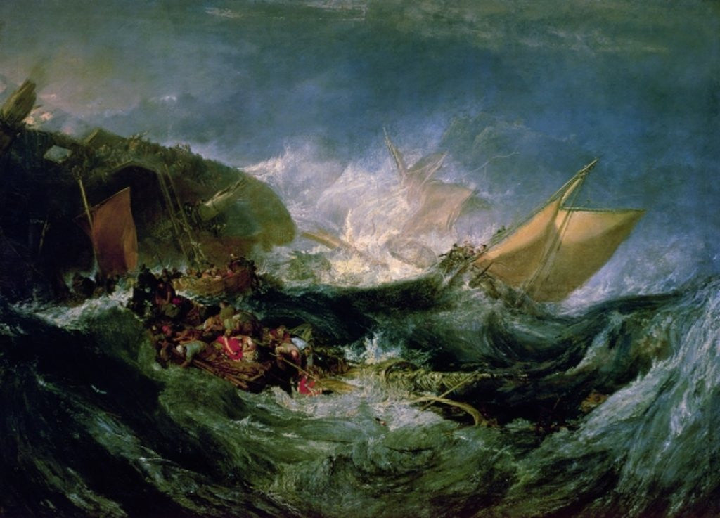 Detail of Wreck of a Transport Ship by Joseph Mallord William Turner