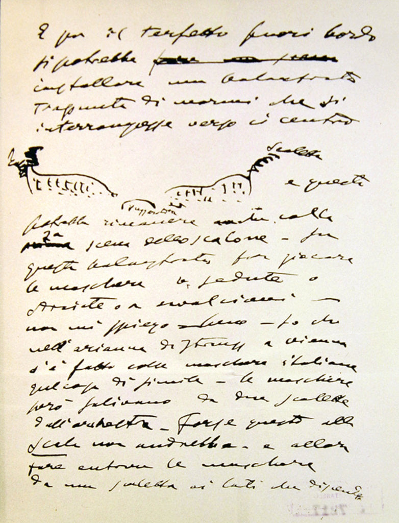 Detail of Letter by Giacomo Puccini