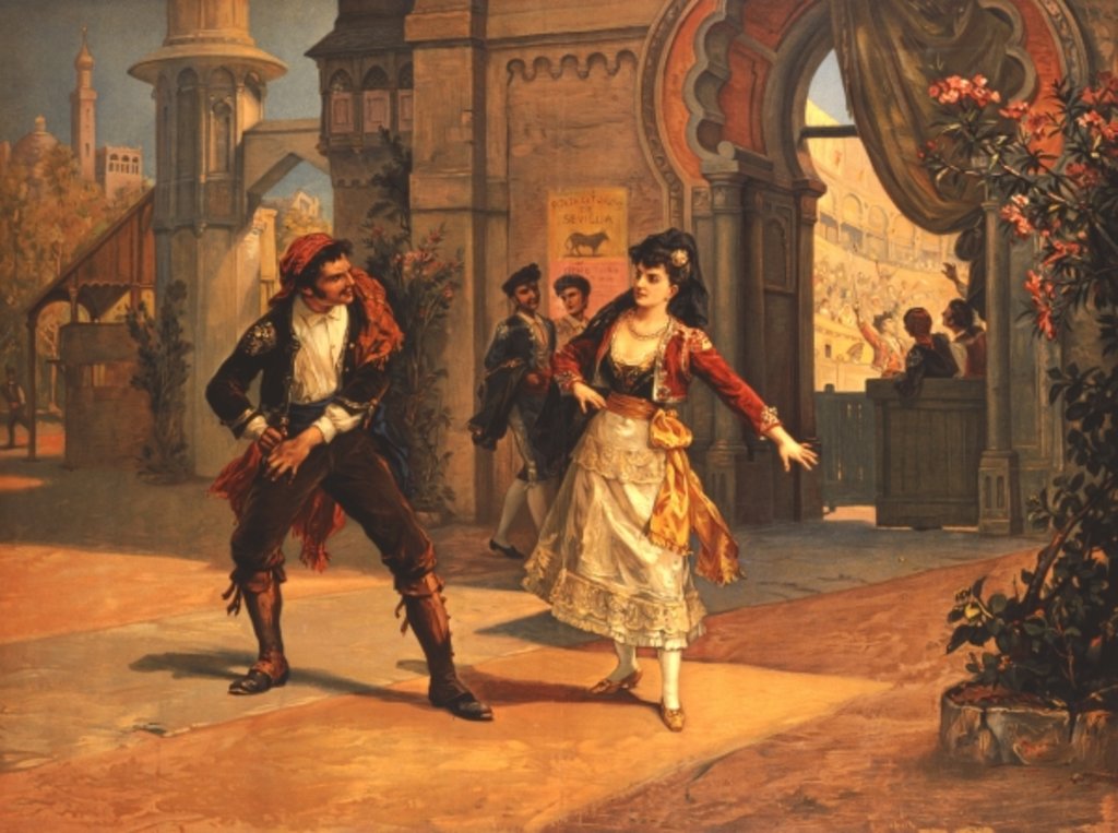 Detail of Scene from the opera 'Carmen', by Georges Bizet by Anonymous