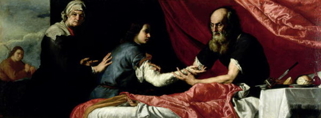 Detail of Isaac Blessing Jacob by Jusepe de Ribera