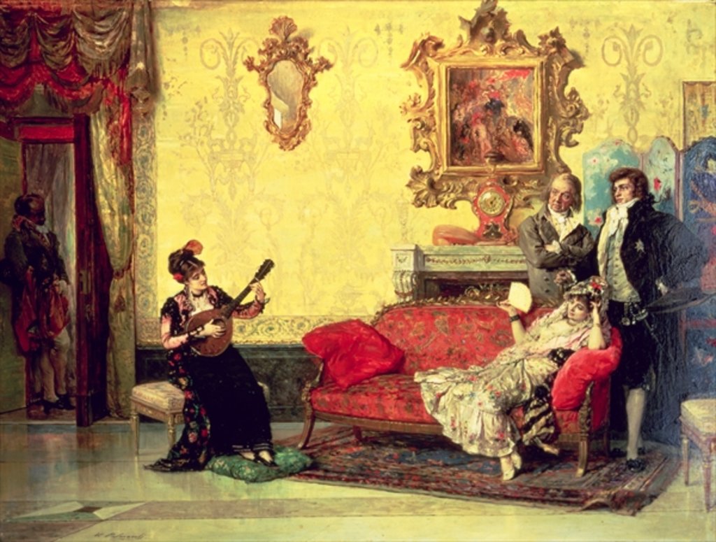 Detail of The Concert by Vincente Gonzalez Palmaroli