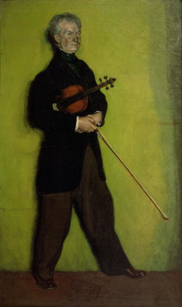 Detail of Portrait of the Violinist Larrapide, 1910 by Ignacio Zuloaga y Zabaleta