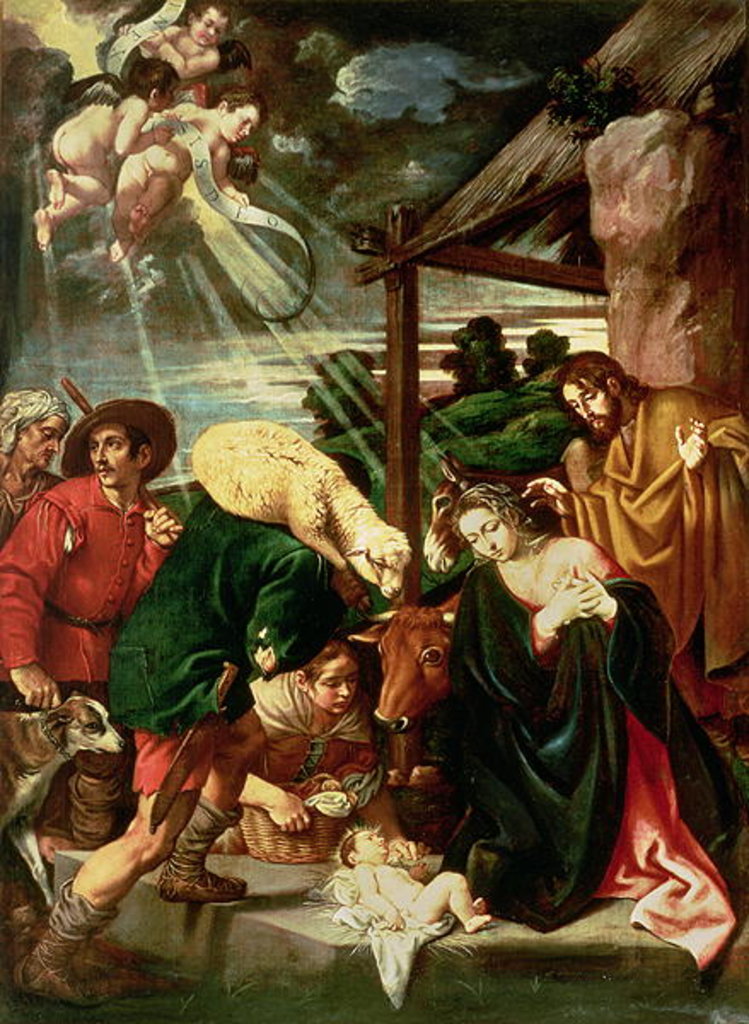 Detail of Adoration of the Shepherds, 17th century by Pedro Orrente