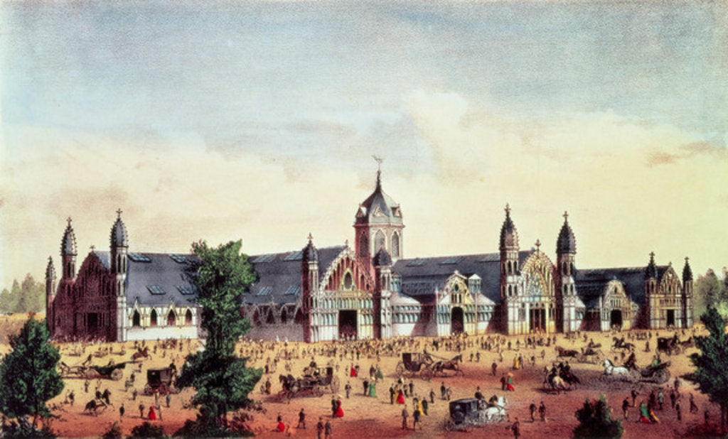 Detail of Agricultural Hall, Grand United States Centennial Exhibition, Fairmount Park, Philadelphia by American School