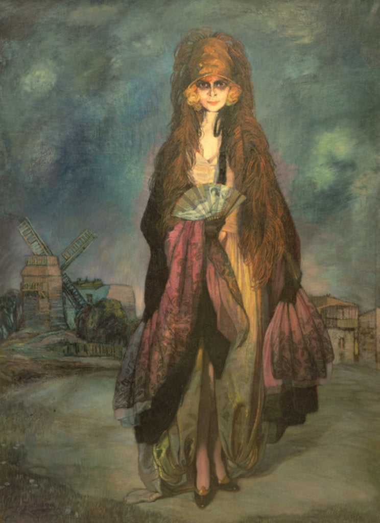 Detail of Portrait of the Marquesa Casati, 1923 by Ignacio Zuloaga y Zabaleta
