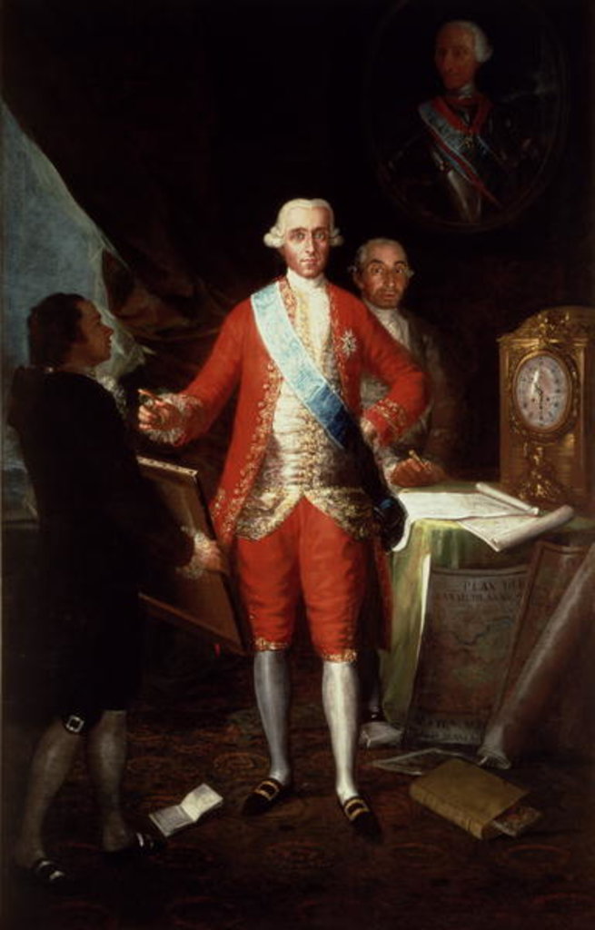 Detail of Portrait of Don Jose Monino y Redondo I, Conde de Floridablanca, 1783 by Francisco Jose de Goya y Lucientes