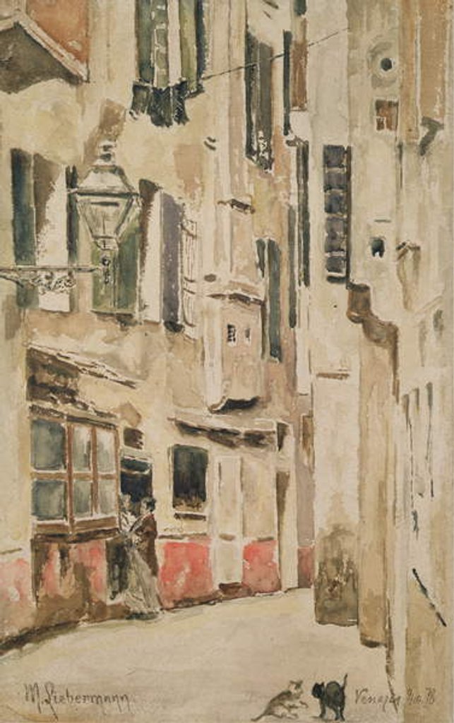 Detail of Venetian Street, 1878 by Max Liebermann