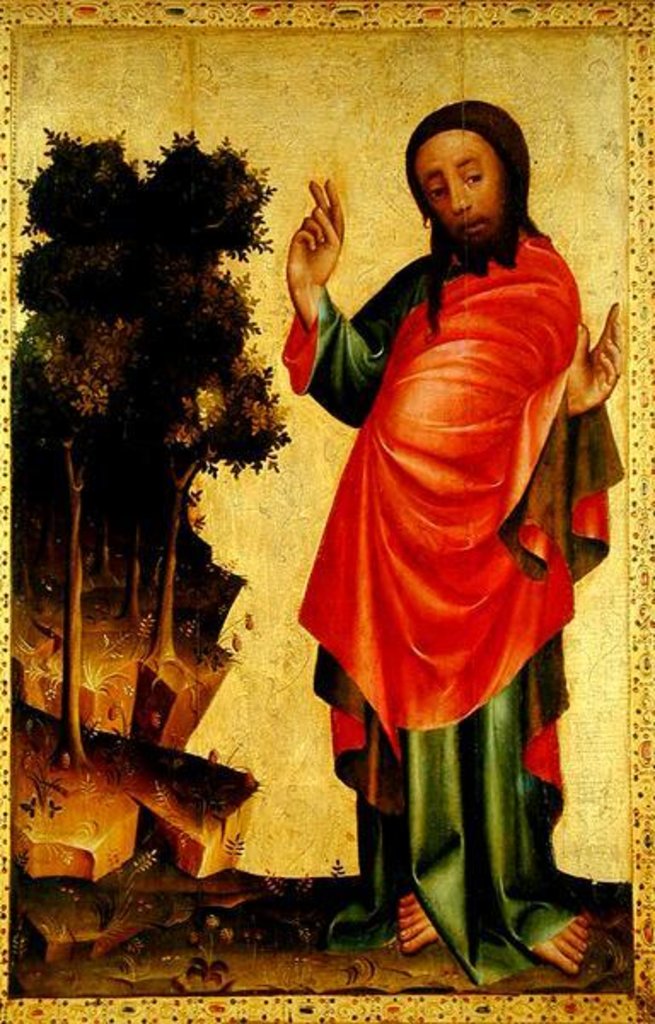 Detail of The Creation of dry land and vegetation by Master Bertram of Minden