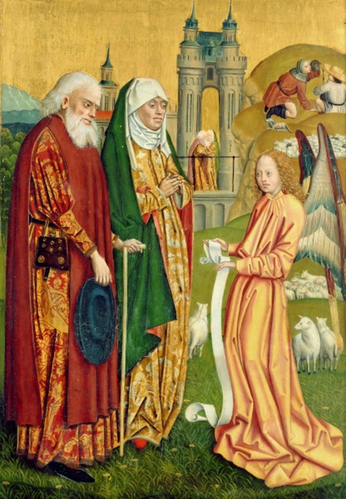 Detail of The Annunciation to Joachim and Anne by Absolon Stumme