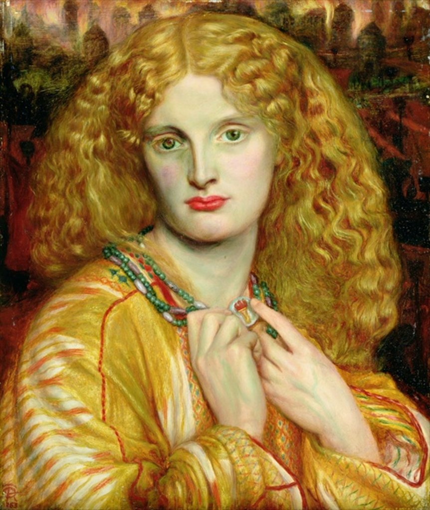 Detail of Helen of Troy, 1863 by Dante Gabriel Charles Rossetti
