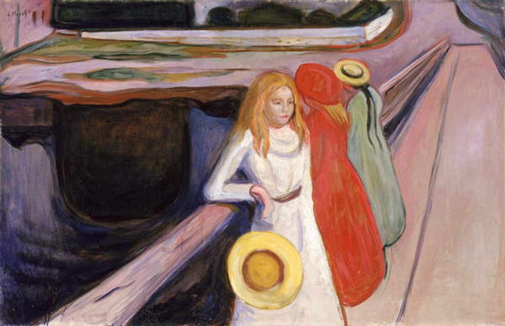 Detail of Girls on the Bridge by Edvard Munch