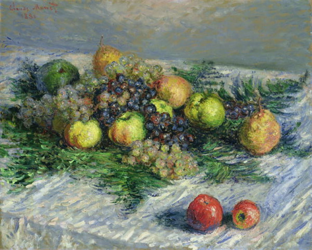 Detail of Still Life with Pears and Grapes, 1880 by Claude Monet