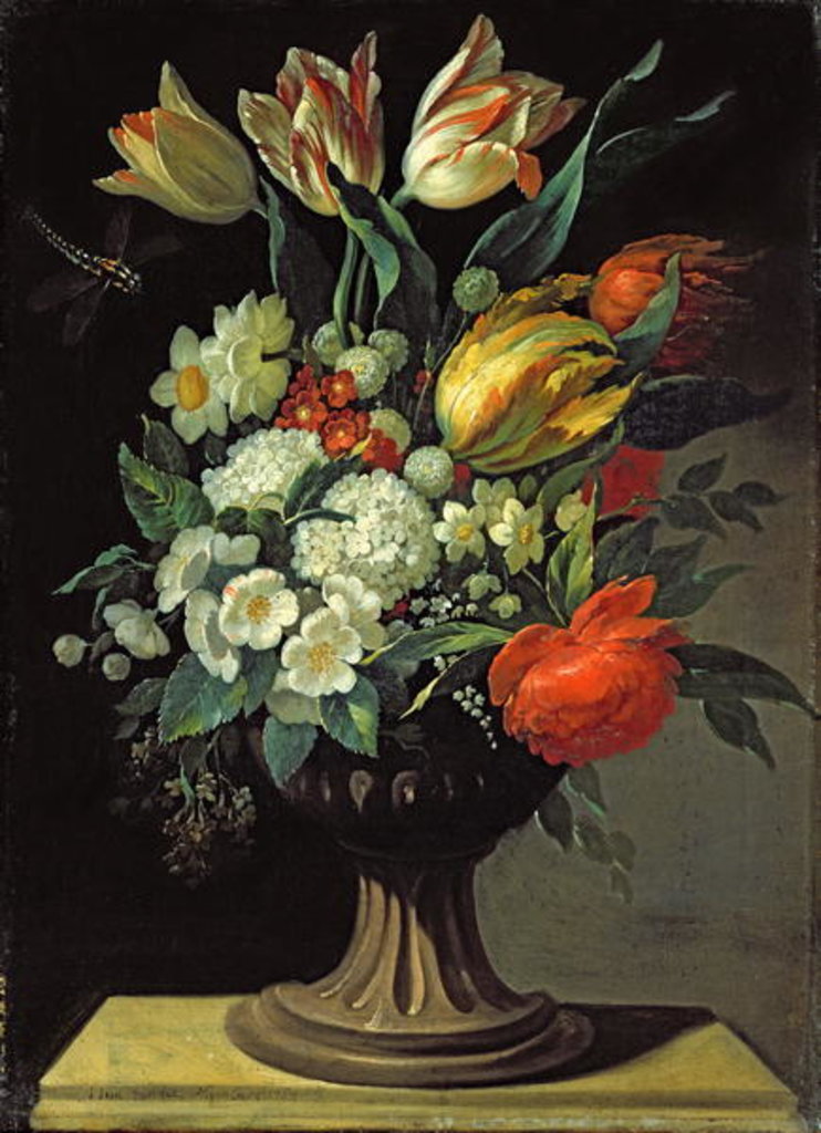 Detail of Still Life with Flowers, 1764 by Jens Juel