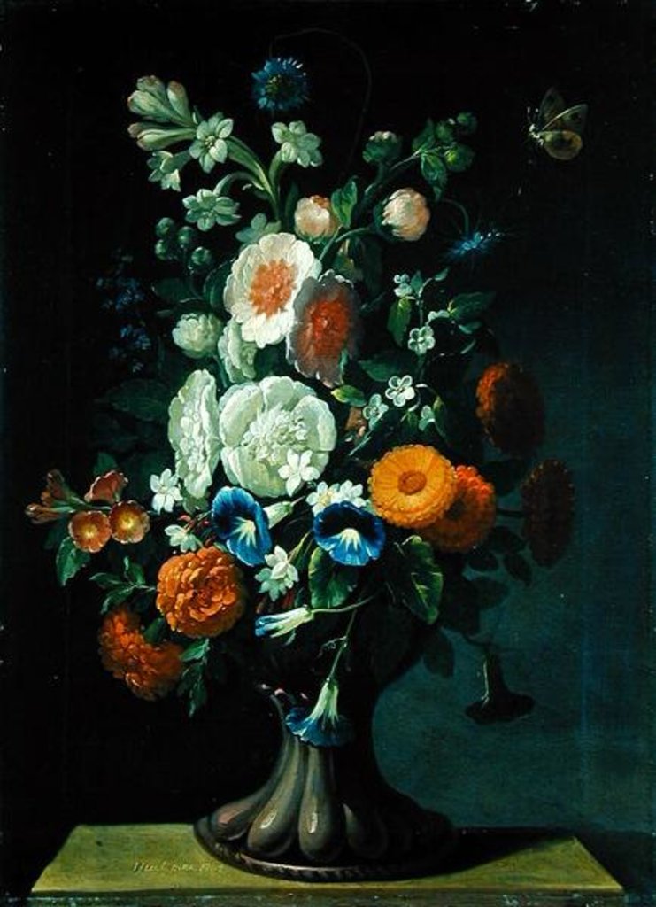 Detail of Still Life with Flowers, 1764 by Jens Juel