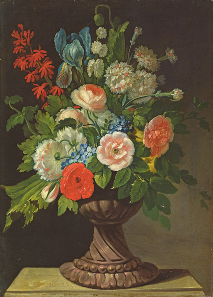 Detail of Still Life with Flowers by Jens Juel