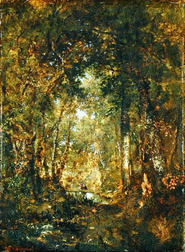In the Wood at Fontainebleau by Theodore Rousseau