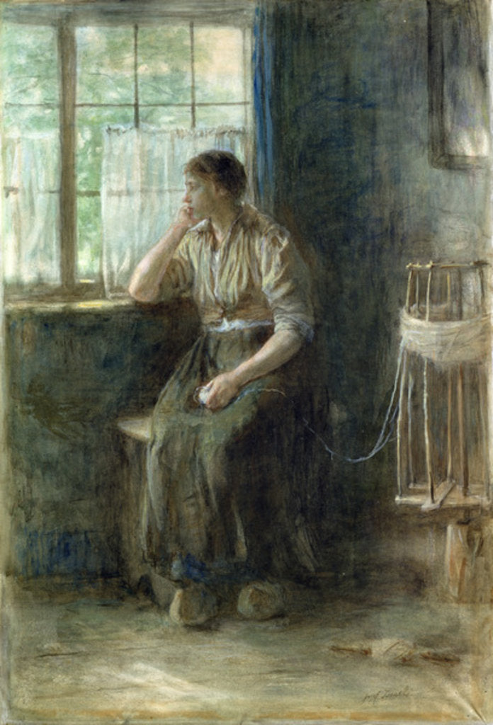Detail of Woman at the Window by Jozef Israels