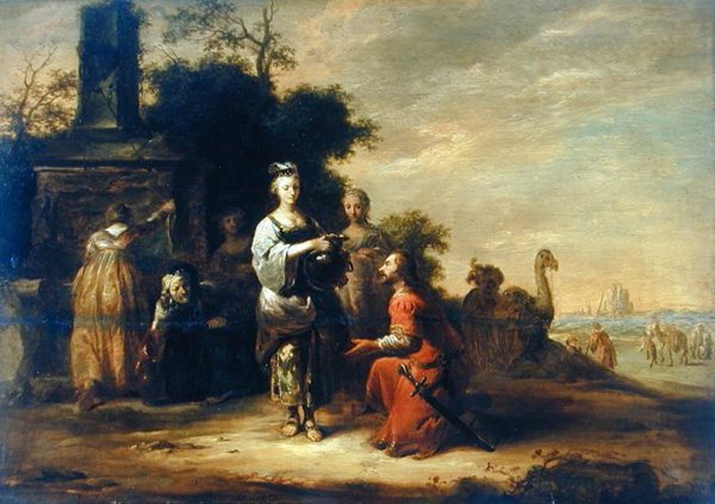 Detail of Rebecca and Eliezer by Matthias Scheits