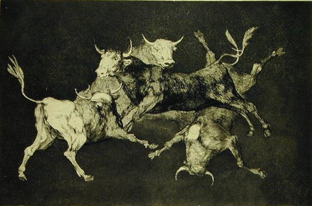 Detail of Folly of the Bulls by Francisco Jose de Goya y Lucientes