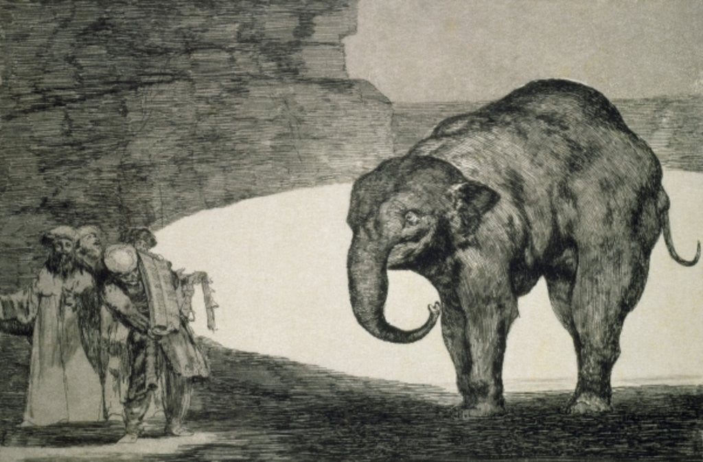 Detail of Folly of Beasts by Francisco Jose de Goya y Lucientes