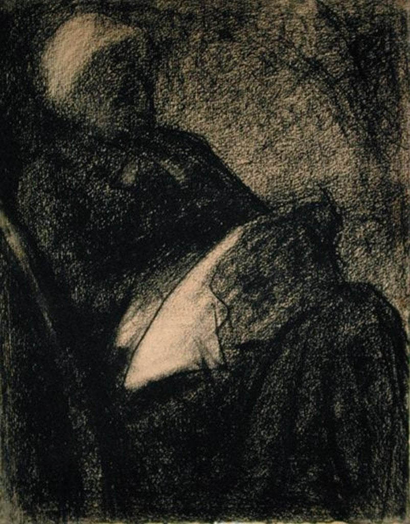 Detail of Embroiderer, 1882 by Georges Pierre Seurat
