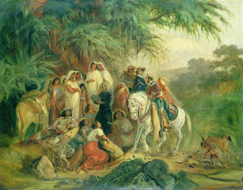 Detail of Folk scene in Pico de Orizaba, Mexico by Johann Moritz Rugendas