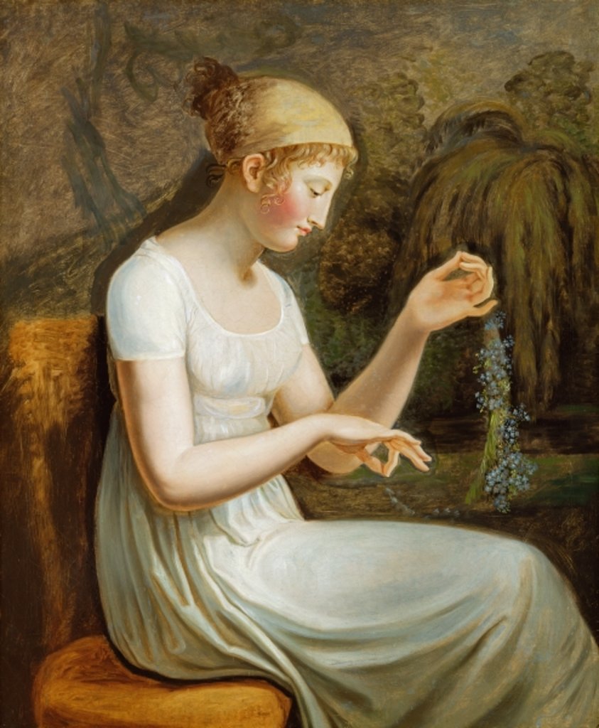 Detail of Girl with Flowers by Johann Heinrich Wilhelm Tischbein