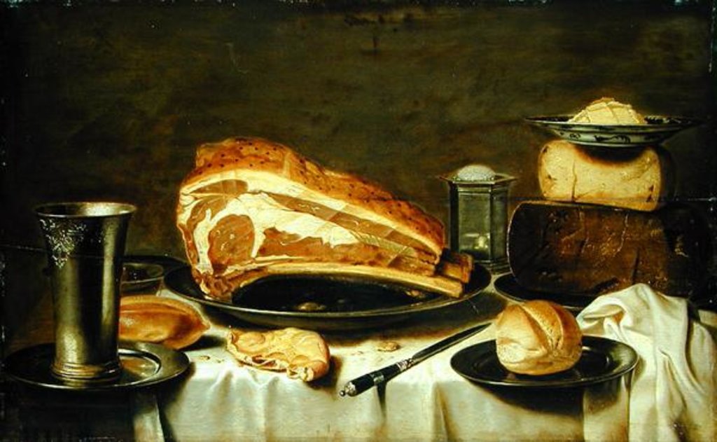 Detail of Breakfast Still Life by Floris van Schooten
