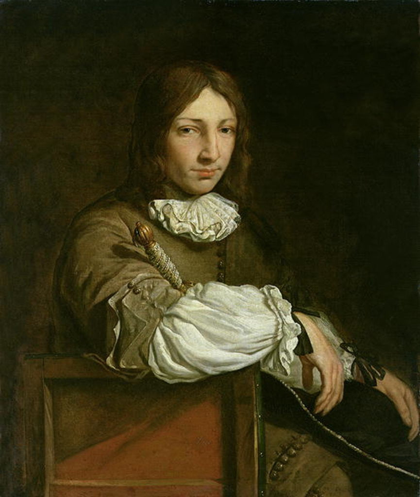 Detail of Portrait of a Young Man by Abraham Lamberts Jacobsz van den Tempel