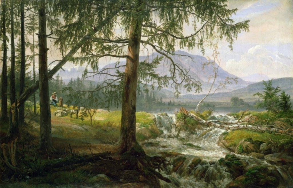 Detail of Northern Landscape by Johan Christian Dahl