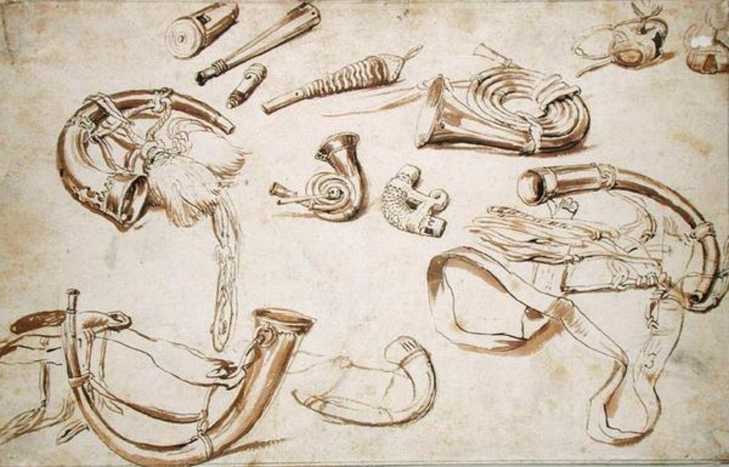 Detail of Hunting Paraphernalia by Pieter the Elder Bruegel