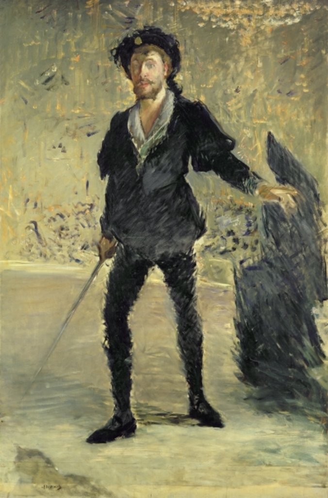 Detail of Jean Baptiste Faure in the Opera 'Hamlet' by Ambroise Thomas, 1877 by Edouard Manet