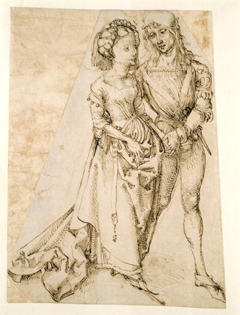 Detail of Lovers by Albrecht Dürer or Duerer