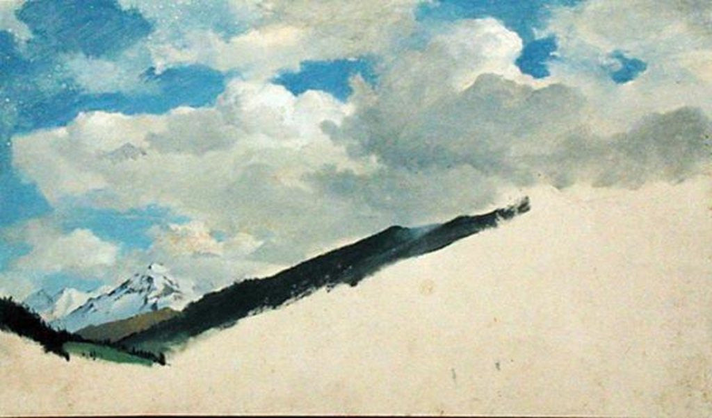 Detail of Study of Clouds with Mountain Tops by Jacob Gensler