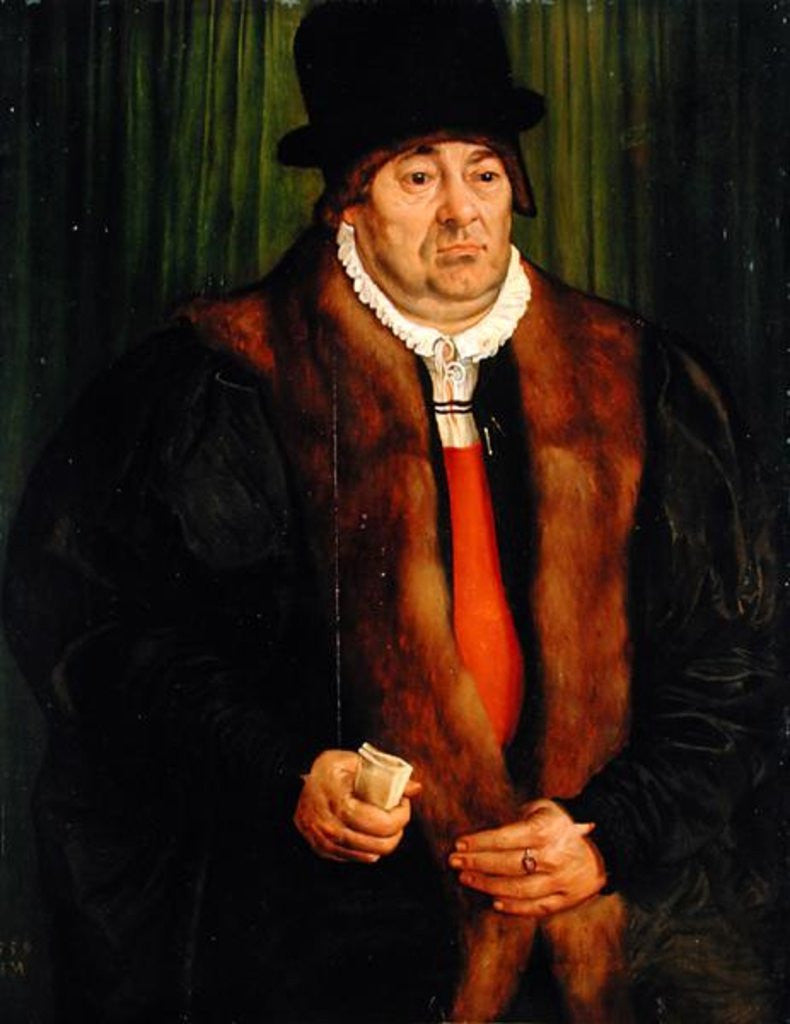 Detail of Portrait of a Munich Aristocrat by Hans Muelich or Mielich