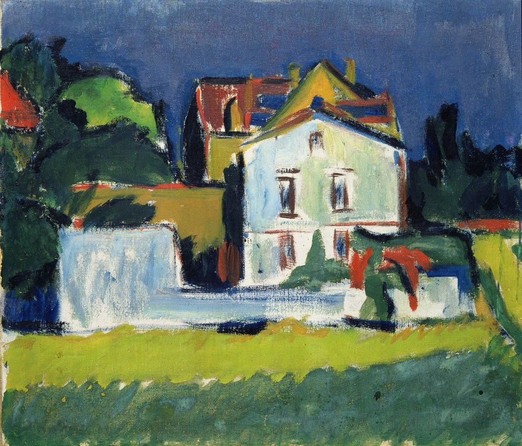 Detail of House in a Landscape by Ernst Ludwig Kirchner
