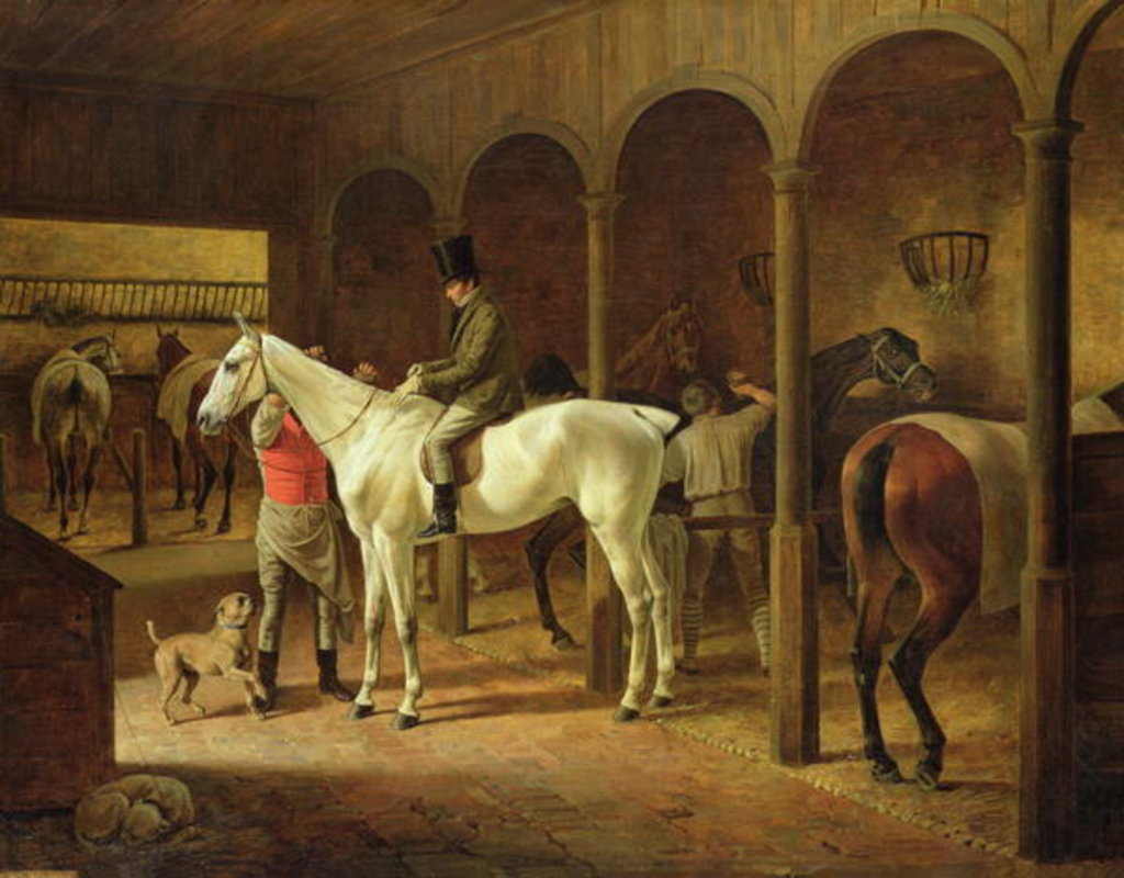 Detail of In a Stable by Franz Kruger