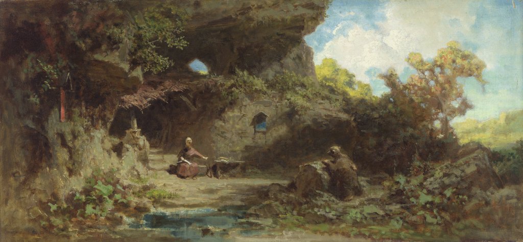 Detail of A Hermit in the Mountains by Carl Spitzweg